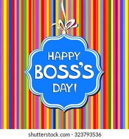 Happy Bosss Day Vector Illustration Stock Vector (Royalty Free) 323793536