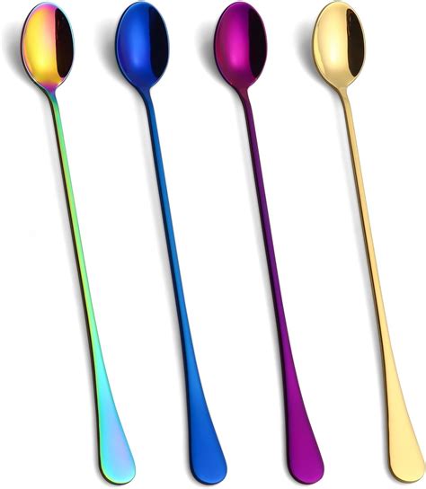 Amazon Long Handle Teaspoon Ice Tea Spoons Long Stainless Steel