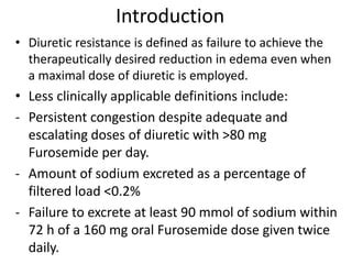 Diuretic Resistance Pharmacology PPT