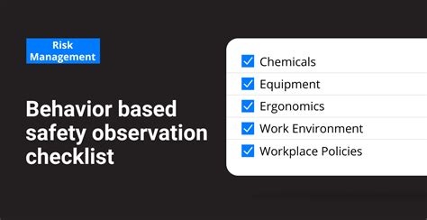 Behavior Based Safety Observation Checklist