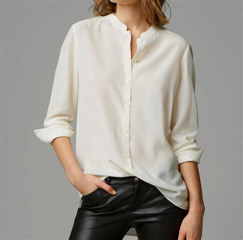 Massimo Dutti Collar Shirts Women White Shirts Women Shirt Outfit Women