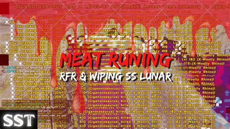 Meat Running RFR Wiping Lunar Cave SS L ARK Official PVP L SST