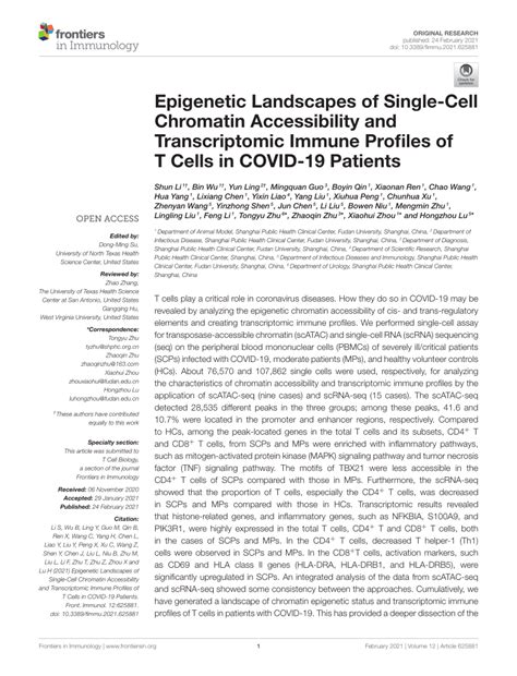 Pdf Epigenetic Landscapes Of Single Cell Chromatin Accessibility And