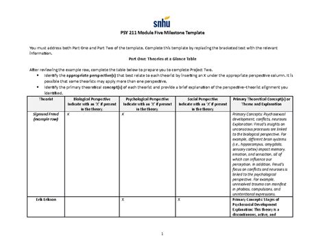 Module Milestone Psy Module Five Milestone Template You Must