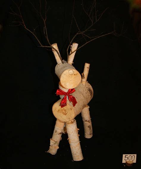 Log Reindeer You Can Add Eyes Change The Bow To A Scarf And Add A