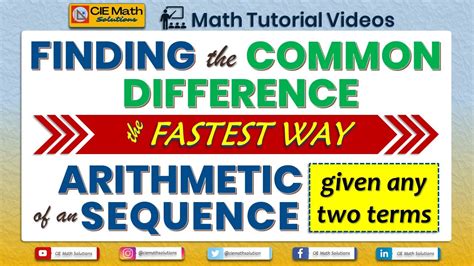 Finding The Common Difference Of An Arithmetic Sequence Given Any Two Terms [fastest Way] Pure