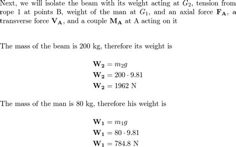 The Pin A Which Connects The Kg Steel Beam With Center Quizlet