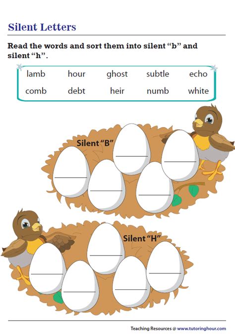 Silent letters worksheets – Artofit