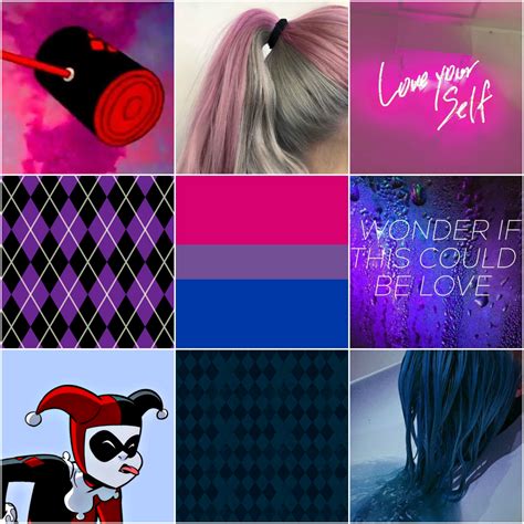 Personalized Pride Flags — Harley Quinn Based Bisexual Moodboard