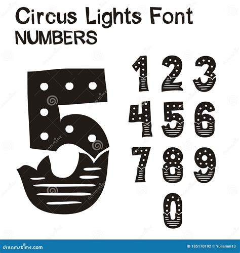 Circus Font Numbers