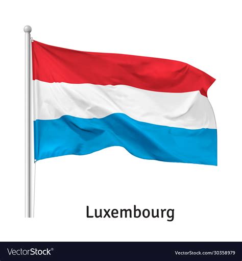 Flag grand duchy luxembourg Royalty Free Vector Image