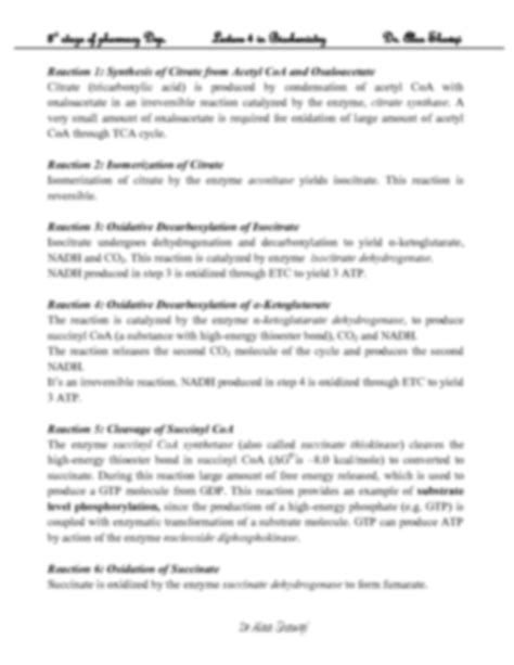 Solution Biochemistry Tricarboxylic Acid Tca Cycle Studypool