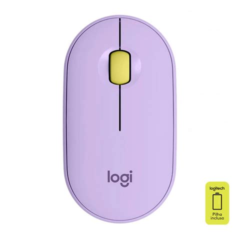 Mouse Sem Fio óptico Pebble Lilás M350 Logitech Informática Lepok