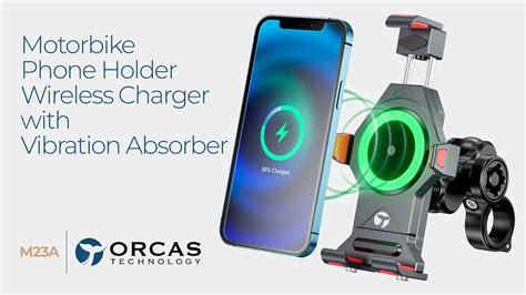 Orcas M23A Motorbike Phone Holder Wireless Charger With Vibration