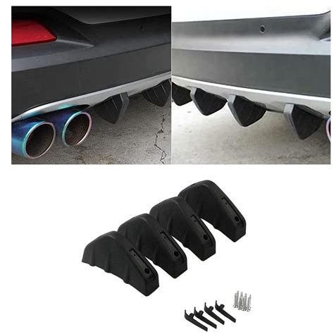 Buy JUST N1 4Pcs Universal Rear Diffuser Diffuser Fins For Car