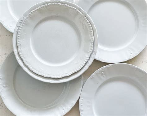 Six Vintage Ironstone Plates Etsy