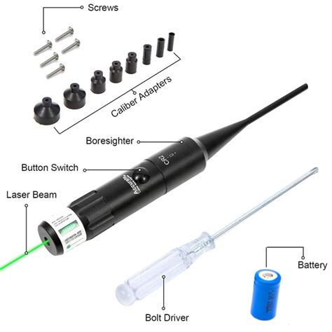 Tactical Green Laser Boresighter Bore Sight Kit For To Caliber