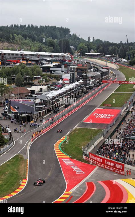 Charles Leclerc MON Ferrari F1 75 Leads Team Mate Carlos Sainz Jr