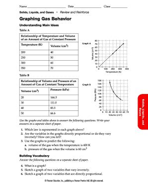 Fillable Online Ms Wasd K12 Pa Solids Liquids And Gases Graphing Gas