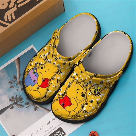 Pooh And Bee Winnie The Pooh Rubber Crocs Crocband Clogs TrendyHeat