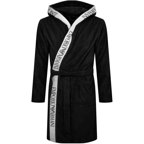 Emporio Armani Active Bathrobe Black Mainline Menswear United States