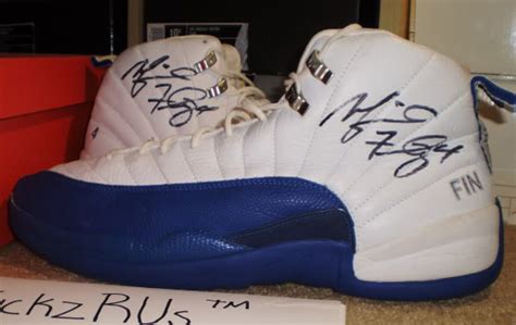 Air Jordan Xii 12 Michael Finley Autographed Game Worn Mavs Pe