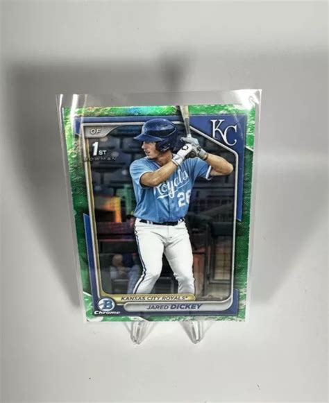 RÉFRACTEUR DE LUEUR LUNAIRE JARED DICKEY 2024 BOWMAN BCP 19 MLB Kansas