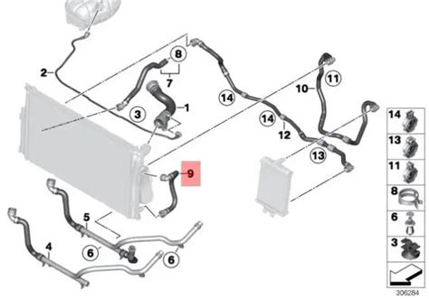 Genuine Radiator Coolant Hose Bmw Hybrid F20 F21 F23 F30 F31 F32