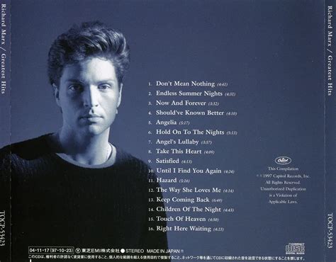 Richard Marx - Greatest Hits (1997) Japanese Press / AvaxHome