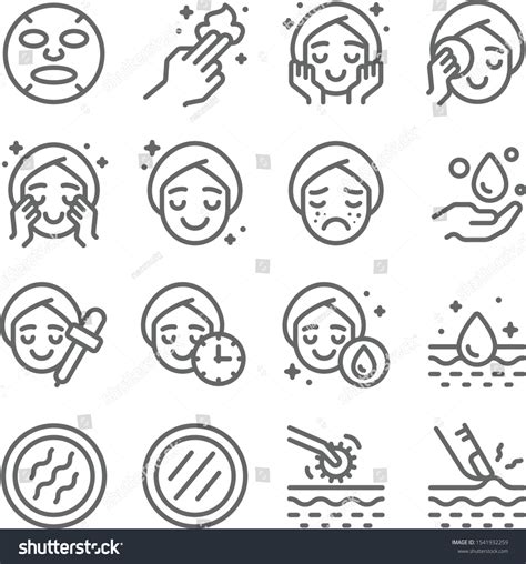 Skin Care Icons Set Vector Illustration Stock Vector Royalty Free