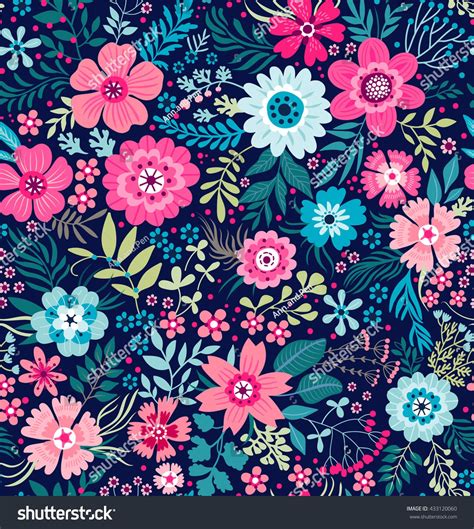 Colorful Floral Embroidery Pattern Design Shutterstock - colorful lace ...