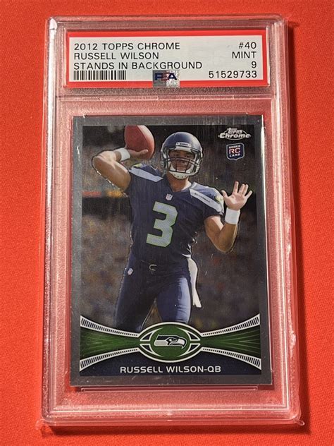 2012 Topps Chrome 40 Russell Wilson RC PSA 9 MINT Seahawks Broncos