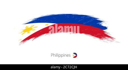 Philippine Flag In Grunge Brush Stroke Vector Image Stock Vector Image