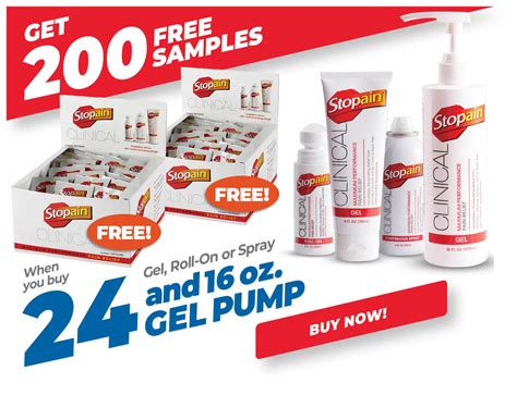 Offer Extended 200 Free Samples Of Stopain Clinical