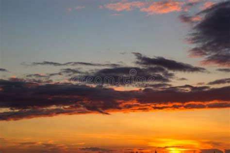 Yellow-orange sunset stock photo. Image of yellow, blue - 91234750