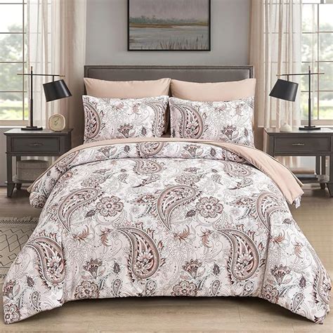 Amazon Dobuyly Boho Paisley Comforter Set King Size 7 Pieces Bed