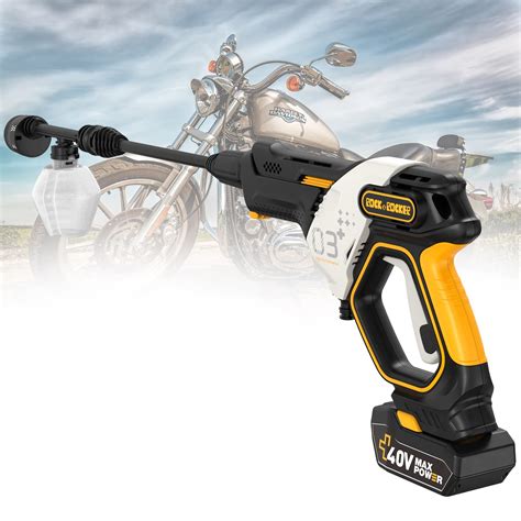 Buy Rockandrocker 40v Cordless Power Cleaner Portable Pressure Washer 800psi In 0 Degree Nozzle