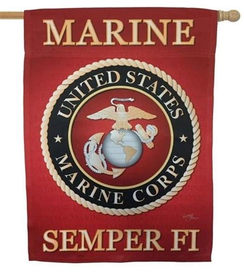 US Marine Corps Banner Flag Marine Corps Family, Us Marine Corps ...