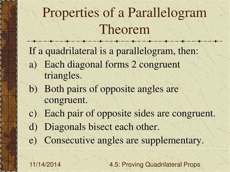 PPT - 4.5: Proving Quadrilateral Properties PowerPoint Presentation ...