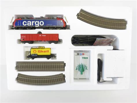 RKR176 Trix 21500 H0 DC Startset Güterzug mit Re 482 SBB Cargo