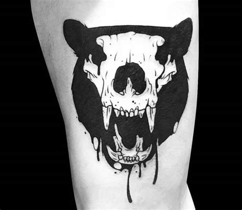 Bear skull tattoo by Roy Tsour | Post 30381