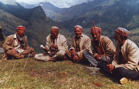 Gaddis Shepherds Of Bharmaur And Kangra On Way To Plains For Pasture