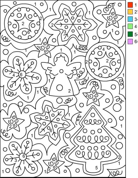 Free Christmas Color By Number Coloring Page Free Printable Coloring