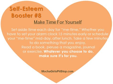 Self Esteem Booster Of The Week Make Time For Yourself Mocha Girls