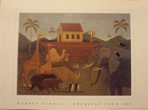 Image Detail For Art Print Noah S Ark Small Warren Kimble Folk OOP