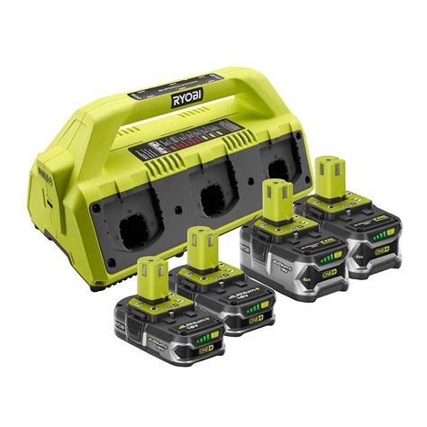 6 Port Battery Charger Ryobi 18v One Usb Port Power Tool Garage Work