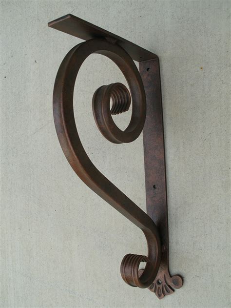 Heavy Duty Wrought Iron Bracket Thick Large Shoreline Ornamental Iron