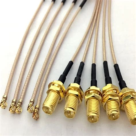 100 stücke 5cm RP SMA Stecker IPX U fl UFL IPEX zu RP SMA Weibliche Pin