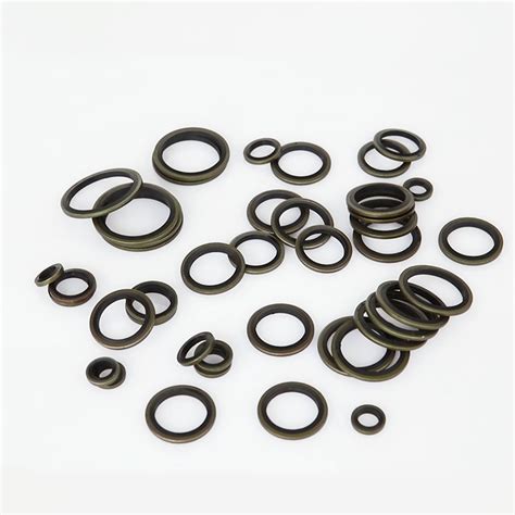 Factory Bonded Seal Washer Custom Moulded Nbr Epdm Rubber Metal Bonded