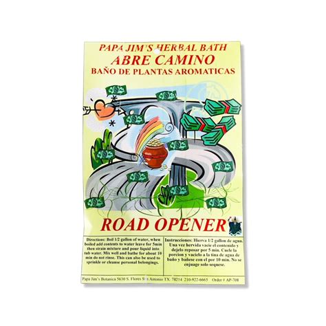 ROAD OPENER AROMATIC PLANT BATH Papa Jim S Botanica